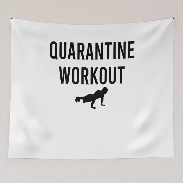 Item preview, Quarantine Workout T-Shirt, Funny Quarantine 2020 Pandemic Lockdown Shirt, Funny Wine Lover Gift, Workout T-Shirt designed and sold by Noussairox.