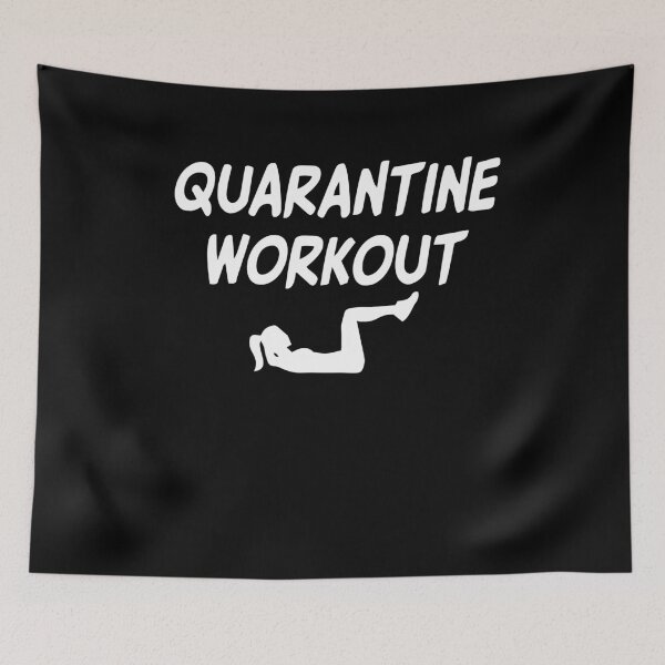 Item preview, Quarantine Workout T-Shirt, Funny Quarantine 2020 Pandemic Lockdown Shirt, Funny Wine Lover Gift, Workout T-Shirt designed and sold by Noussairox.