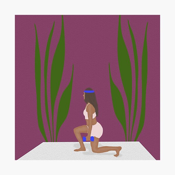Lunge Fitness Art Photographic Print