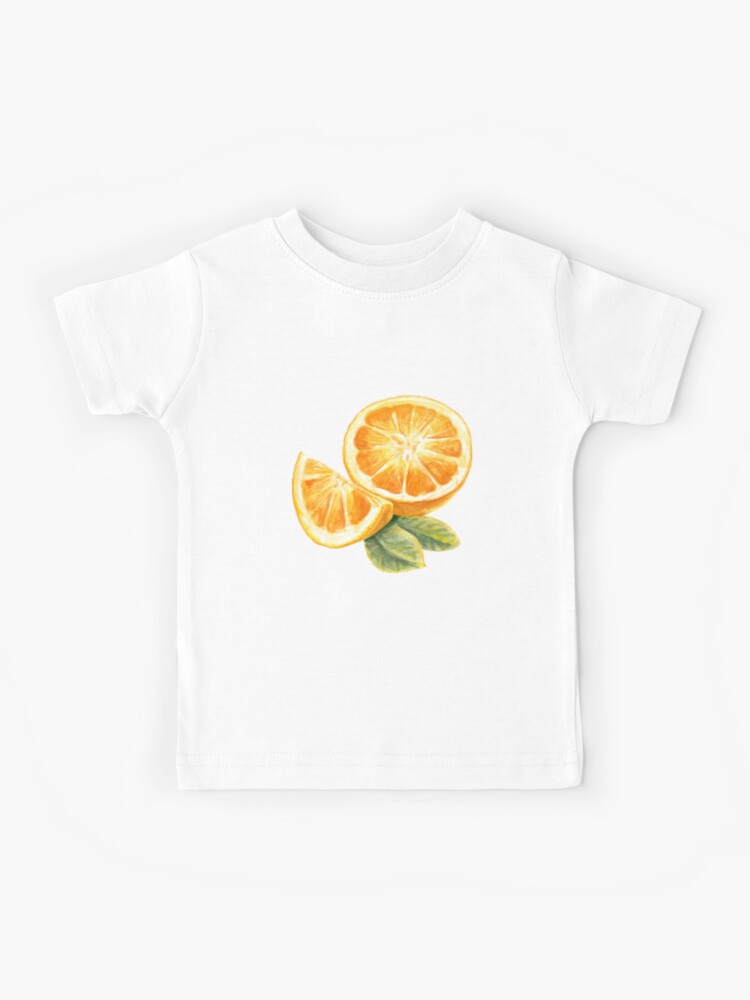 orange fruit kids t shirt by lisenok redbubble redbubble