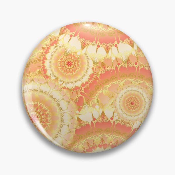 Artikelvorschau, Delicate Mandala Pattern orange entworfen und verkauft von pearlposition.