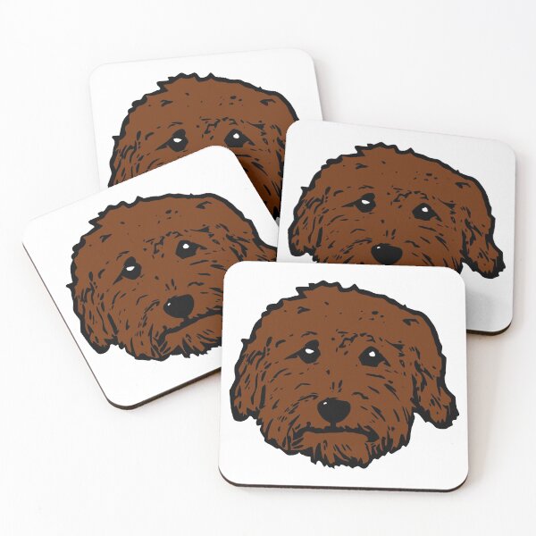 Item preview, Poodle - Goldendoodle! Labradoodle! Adorable doodle teddy bear dog - in chocolate brown, dark brown dog designed and sold by smooshfaceutd.