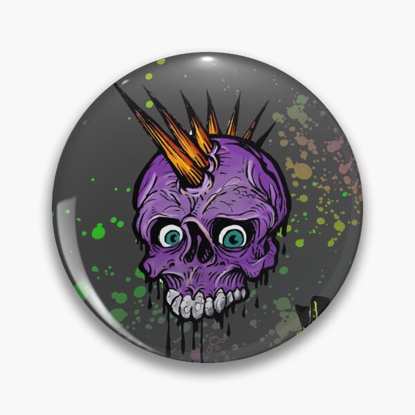 Item preview, Punk skull purple designed and sold by BlueMothShop.