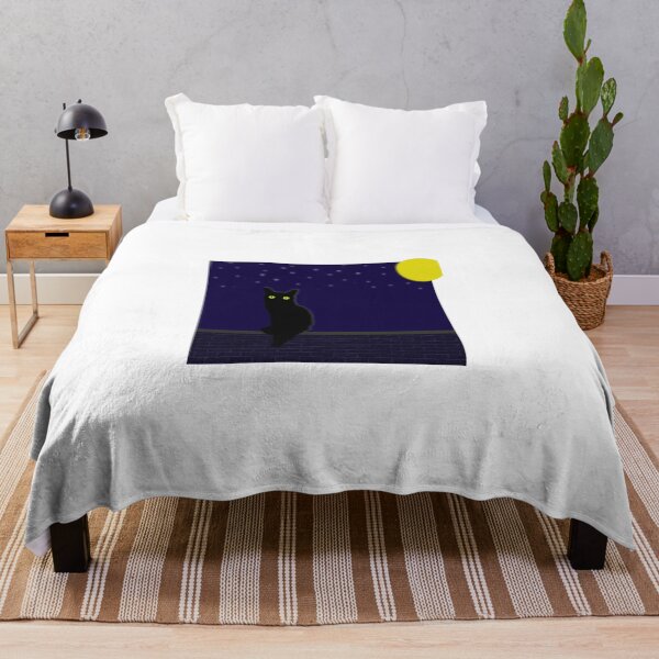 Item preview, Cat silhouette at night with small car constellation designed and sold by marosi.