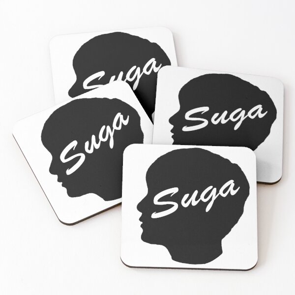 Item preview, BTS Suga side profile silhouette  designed and sold by The Kpop  Konverters.