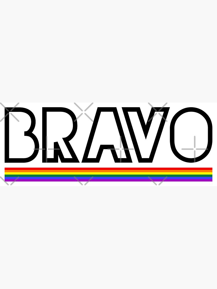 BRAVO Rainbow Flag (Black Letters) by Gay-Pride-Depot
