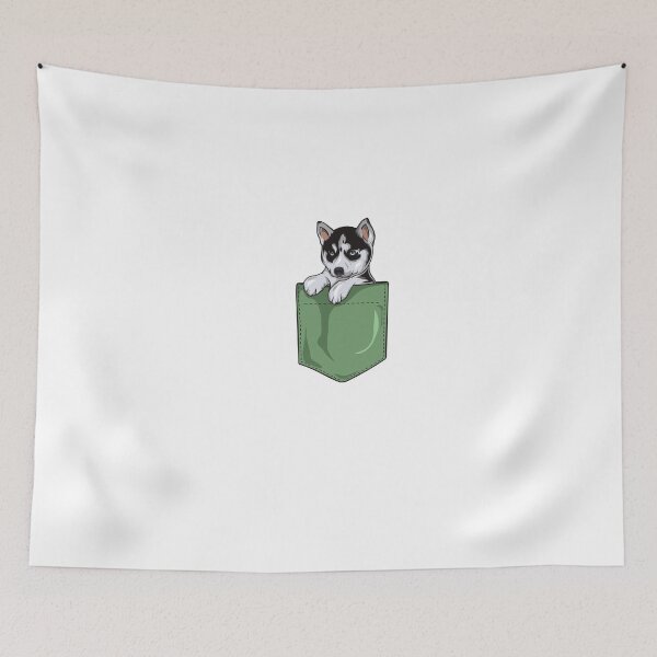 Item preview, Cute husky dog in pocket animal lover idea designed and sold by CBShirtStar.