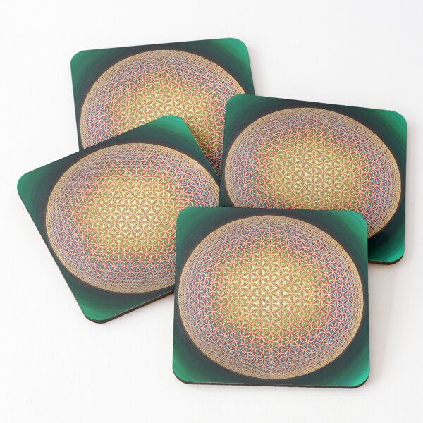 Item preview, Flower of life in green, 3D designed and sold by viodots.