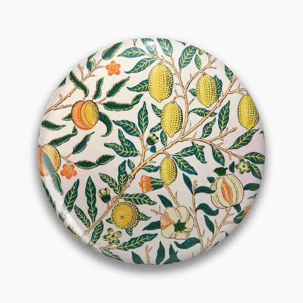 William Morris floral design Pin