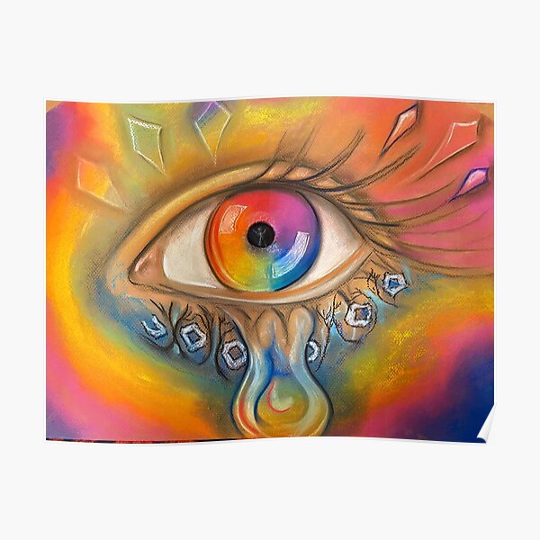 Crying Eye Wall Art Redbubble