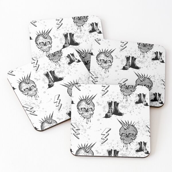 Item preview, Punk skull designed and sold by BlueMothShop.