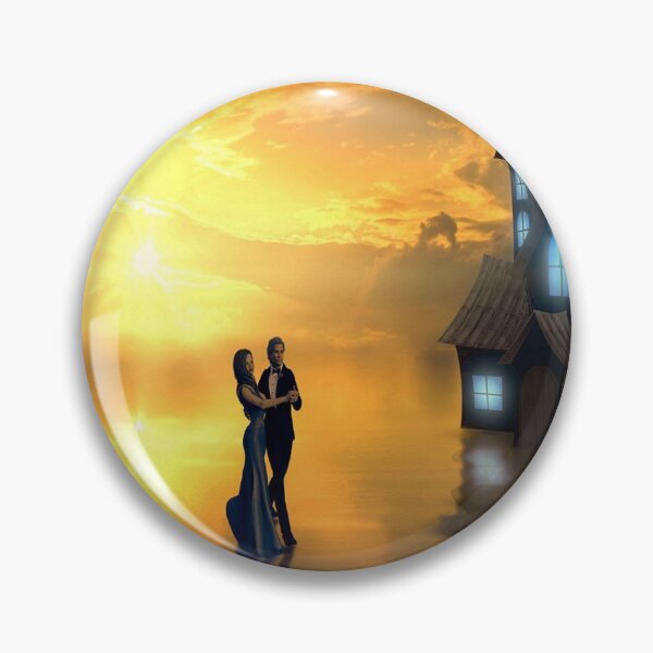 Artikelvorschau, Sonnenuntergang Tango Argentinischer Sonnenuntergang Tanz von der Villa auf dem See 3D Rendering Kunst entworfen und verkauft von 108dragons.