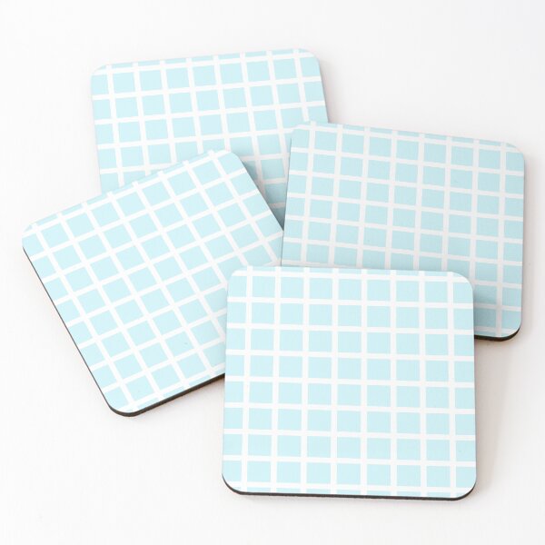 Item preview, light blue and white grid checker pattern designed and sold by clairecardona.