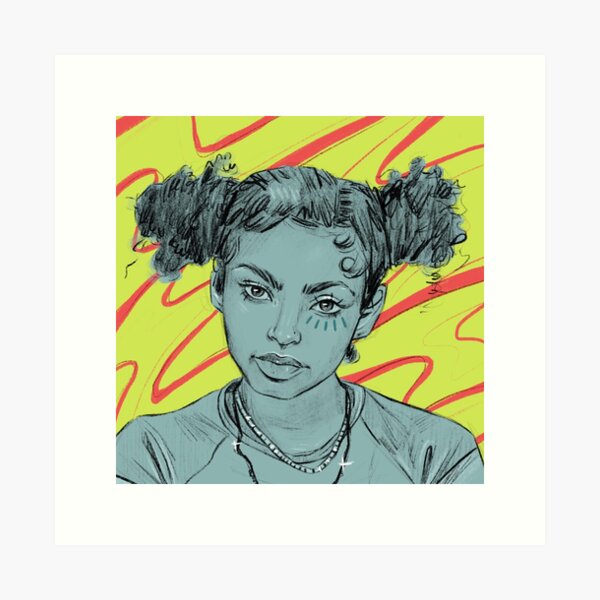 Neon Girl Art Print