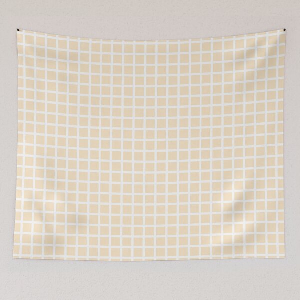 Item preview, light peach/orange and white grid checker pattern designed and sold by clairecardona.