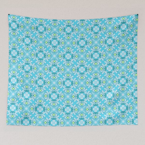 Item preview, Turquoise Swirl Repeat Pattern designed and sold by LaRoach Digital Arts.