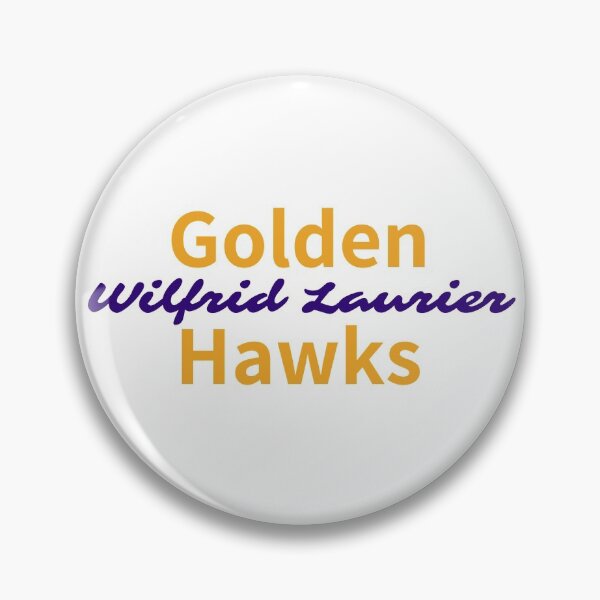 Item preview, Wilfrid Laurier University Golden Hawk Yellow + Purple Cursive Logo designed and sold by Everyday Designs.