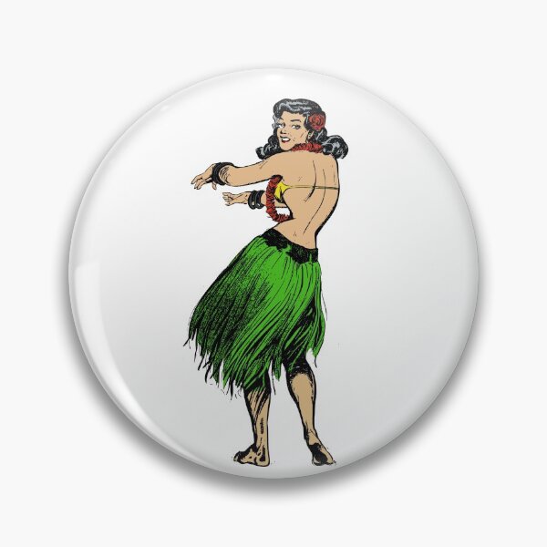 Item preview, Tahiti Dancer Pin-up Woman Clock designed and sold by ClocksMan.