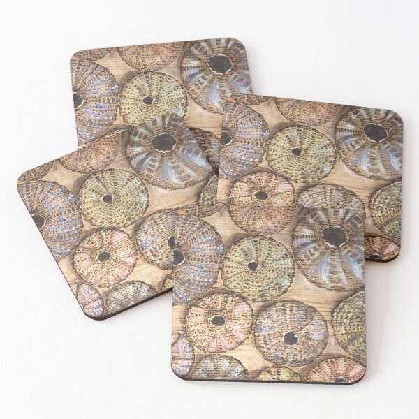 Item preview, Wood burned sea urchins designed and sold by Paintingladycat.