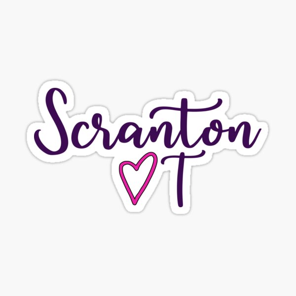 Scranton OT ♥ (Centered) Sticker