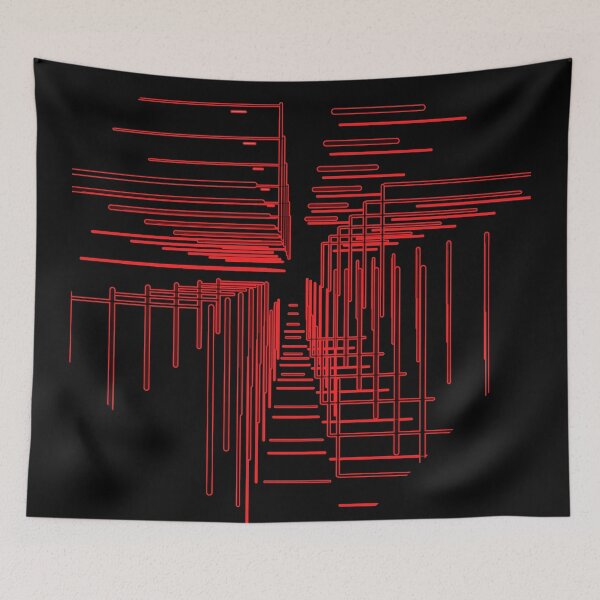 Item preview, Galaxy space geometry red black futuristic designed and sold by Carolina Salazar.