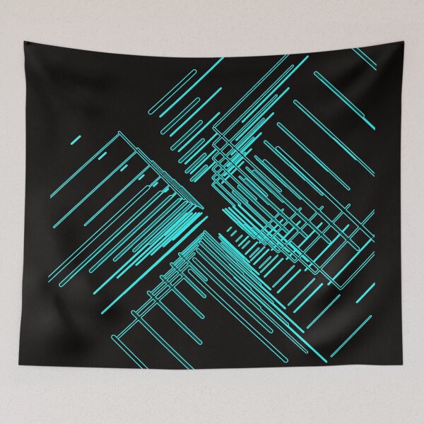 Item preview, Galaxy space geometric blue black designed and sold by Carolina Salazar.