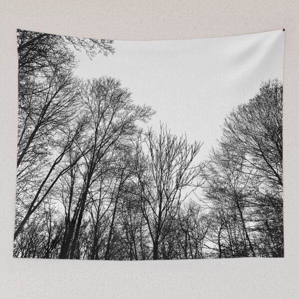 Item preview, Trees in winter - minimal black and white photo print designed and sold by M3EX.