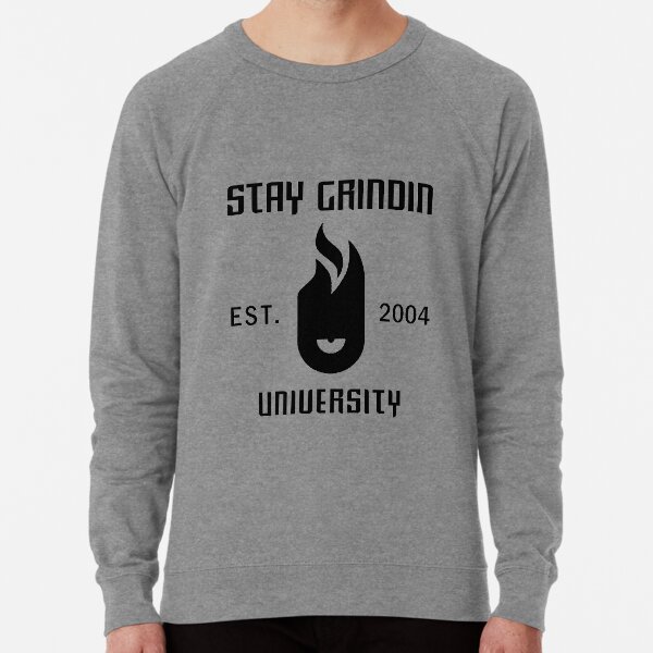 Stay Grindin University - Black Lightweight Sweatshirt