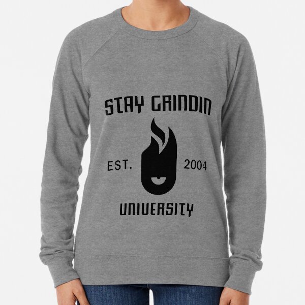 Stay Grindin University - Black Lightweight Sweatshirt
