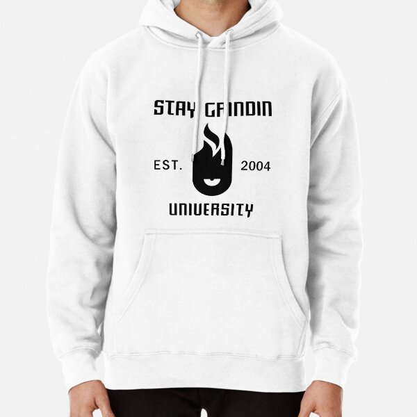 Stay Grindin University - Black Pullover Hoodie