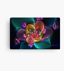 Satin and Sequins Bloom Canvas Print