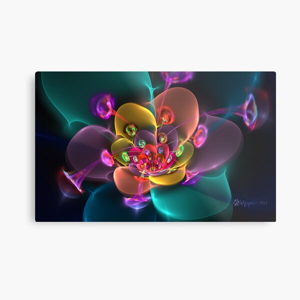 Satin and Sequins Bloom Metal Print