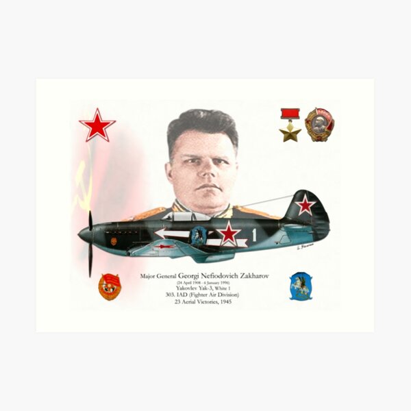 Major General Georgi Nefiodovich Zakharov Art Print