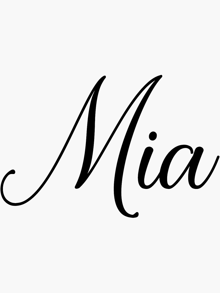 Mia Script Name Sticker Sticker For Sale By Th3a Redbubble 8881