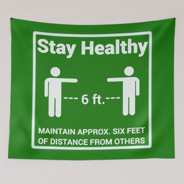 Item preview, Six feet apart road sign - COVID 19 designed and sold by cocreations.