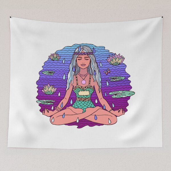 Item preview, Girl meditating designed and sold by Hangrid-Work.