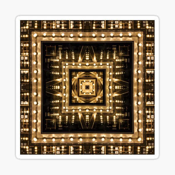 Golden geometric pattern from a photo Sticker