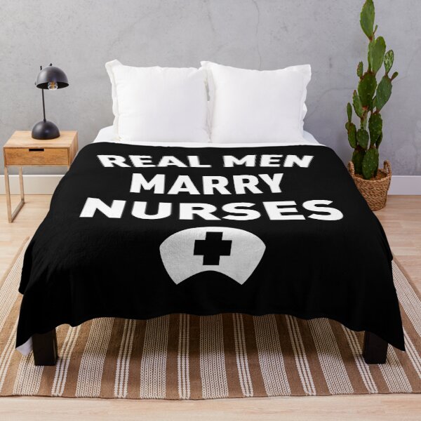 Item preview, Real Men Marry Nurses designed and sold by LazyMillenial.