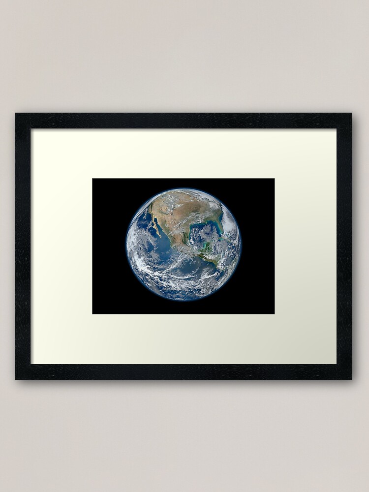 Alternate view of NASA The Blue Marble Photo of Earth Apollo 17 Framed Art Print