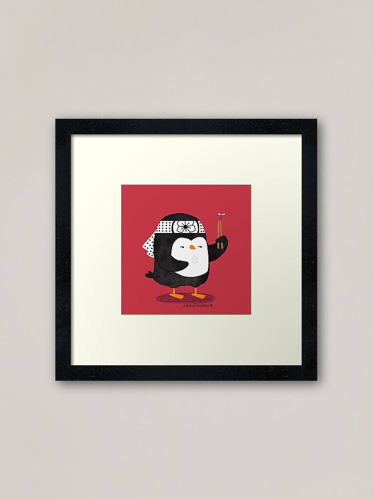 Alternate view of Karate Penguin Framed Art Print