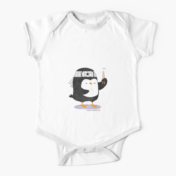 Karate Penguin Short Sleeve Baby One-Piece