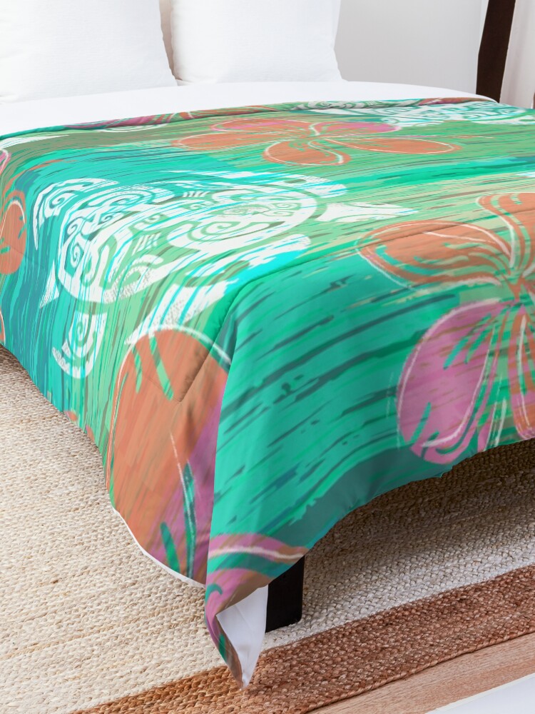 Alternate view of Tribal Turtles Collage Comforter