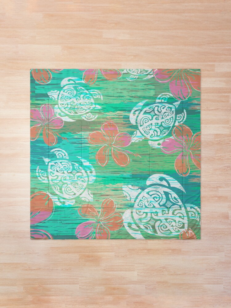 Alternate view of Tribal Turtles Collage Comforter