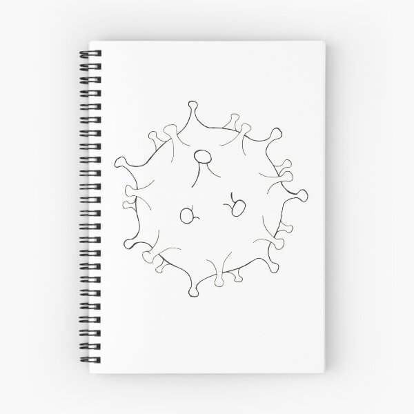 Item preview, Hand drawn sketch illustration of virion, a particle of the covid 19 designed and sold by FuzzyLogicKate.
