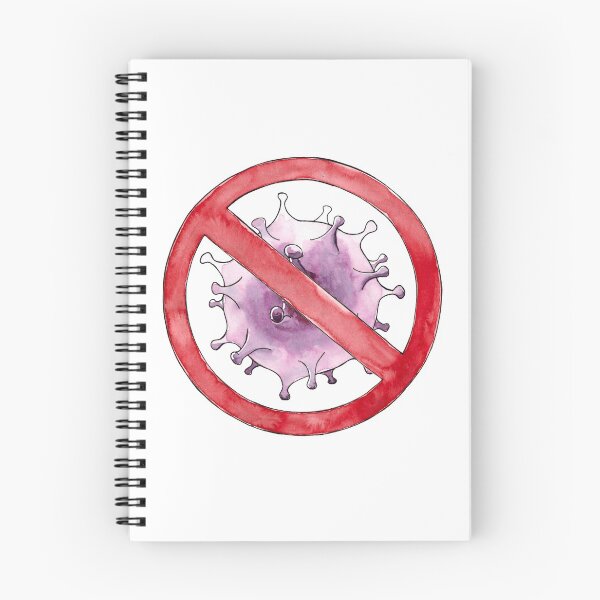 Item preview, Watercolor hand drawn sketch illustration of crossed virion, particle of covid 19 virus designed and sold by FuzzyLogicKate.