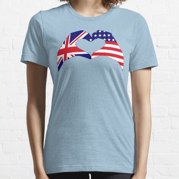 We Heart UK & USA Patriot Flag Series Essential T-Shirt