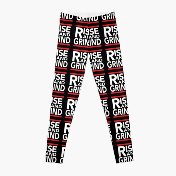 Rise and Grind - RUN DMC - Red Leggings
