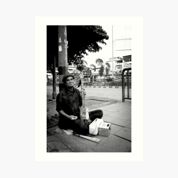 Blind Street Musician Art Print