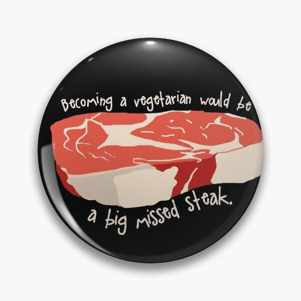 Item preview, Funny Steak, Vegetarian Pun designed and sold by Amy Hadden.