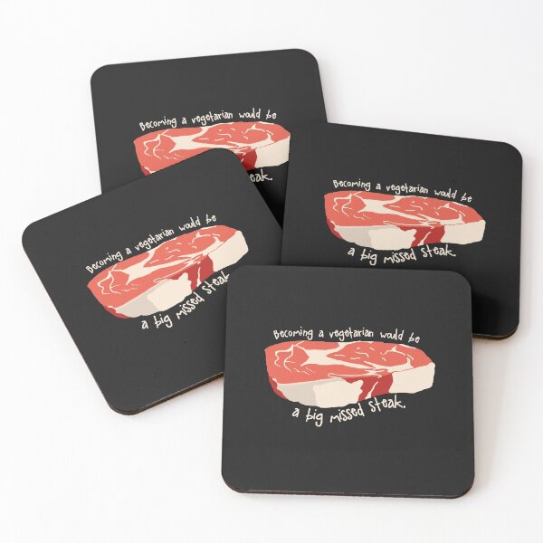 Item preview, Funny Steak, Vegetarian Pun designed and sold by Amy Hadden.